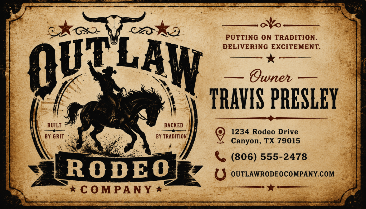 Outlaw Rodeo — Owner Card