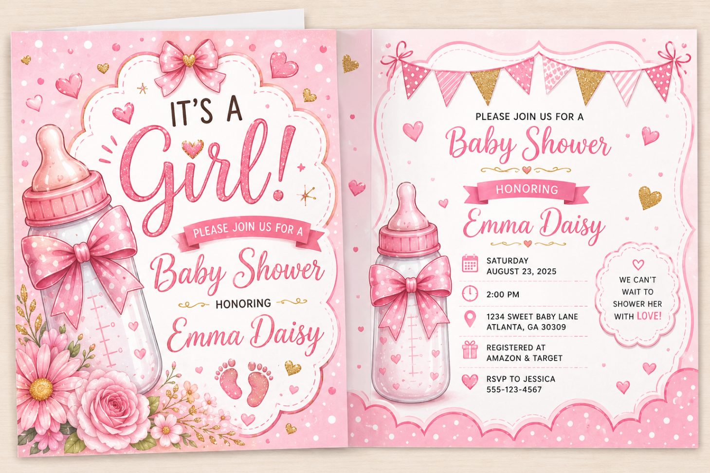 It's a Girl — Baby Shower Suite